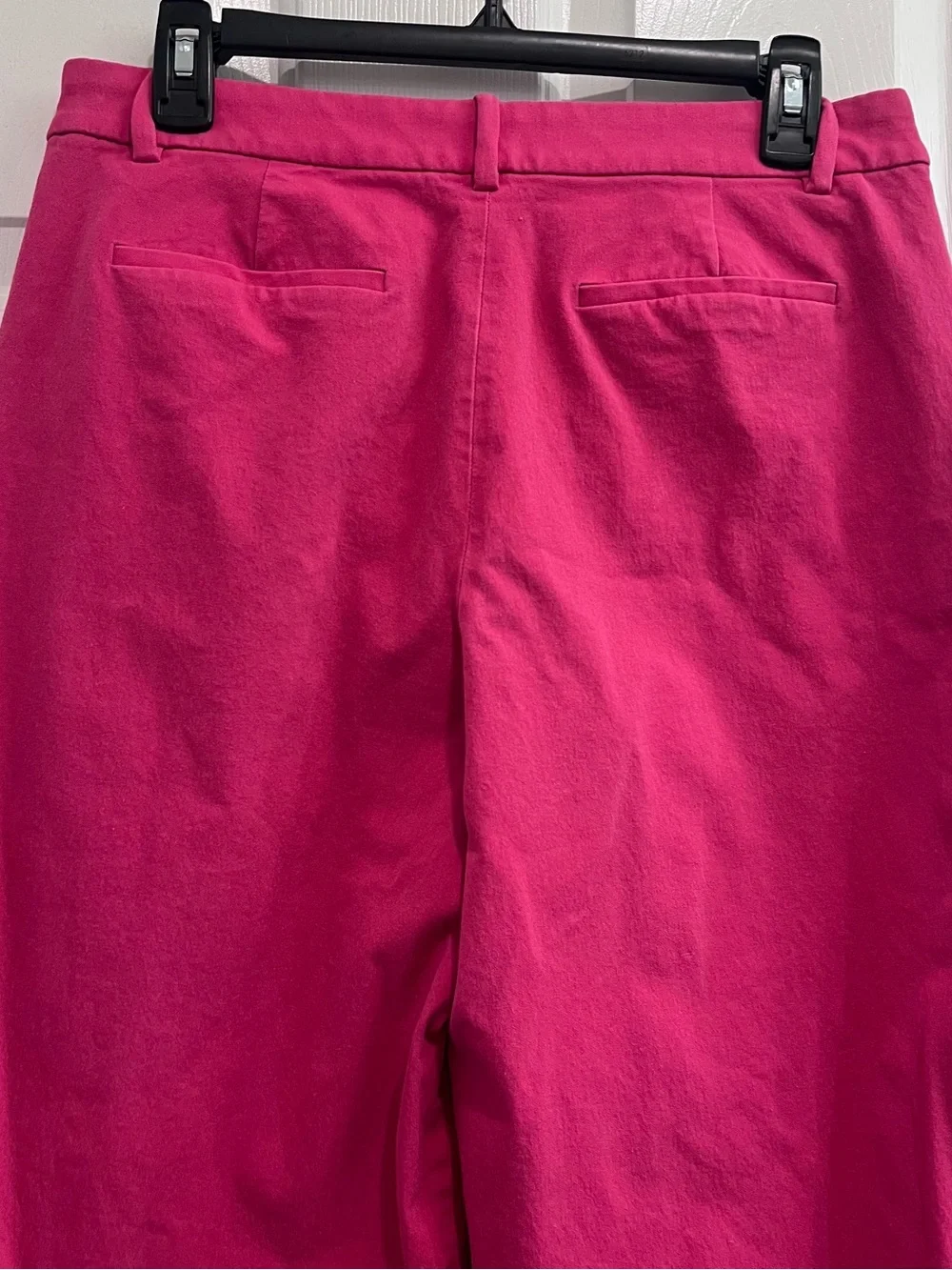 J. Crew Bright Pink Stretch Woven Cropped Pants Petite 10P Tailored Fit Nautical